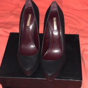 BCBGeneration Black snake print shoes